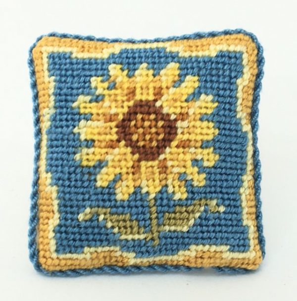 Broderkit kudde: Sommar solros  3x3 cm