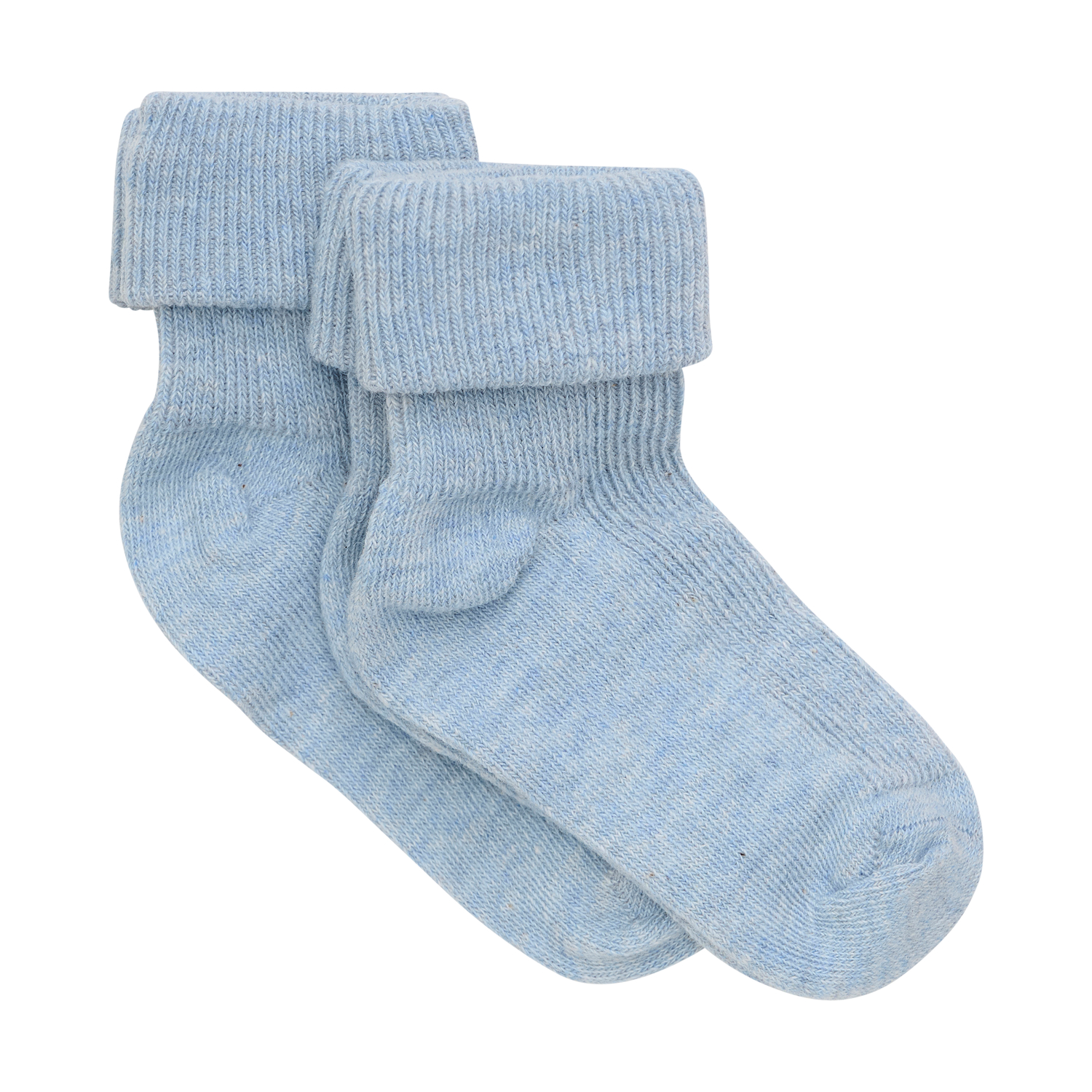 Baby rib sock w. fold 2-pack Winter Sky