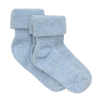 Baby rib sock w. fold 2-pack Winter Sky