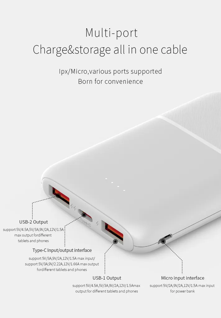 SiGN Ultratunn Powerbank 5000mAh - Vit - 8