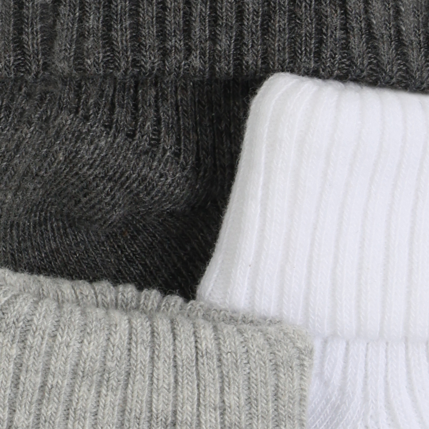 Baby 2x2 rib sock 3-pack Light Grey Melange - 5