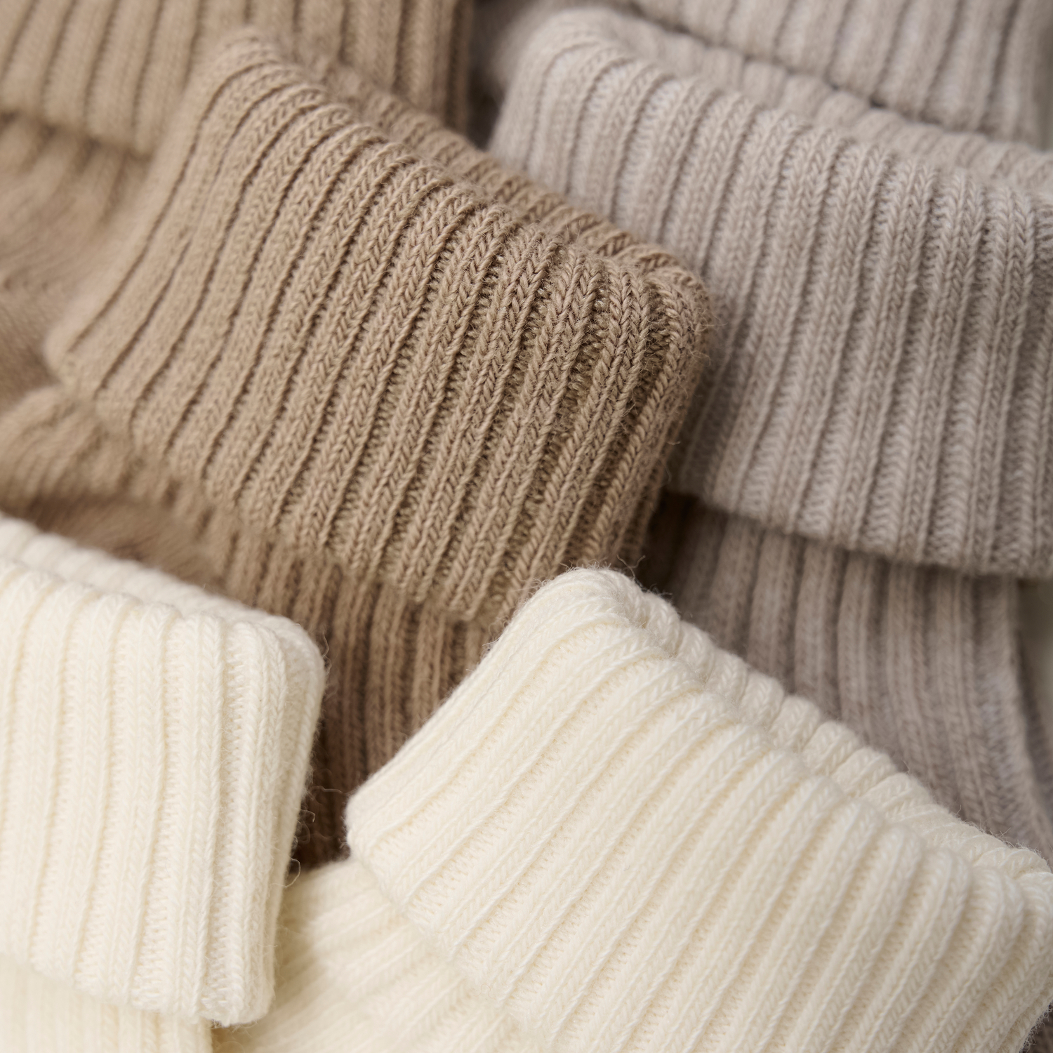 Baby 2x2 rib sock 3-pack Light Taupe - 5