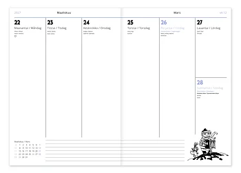 Moomin Comet Weekly Diary 2027 - August Party