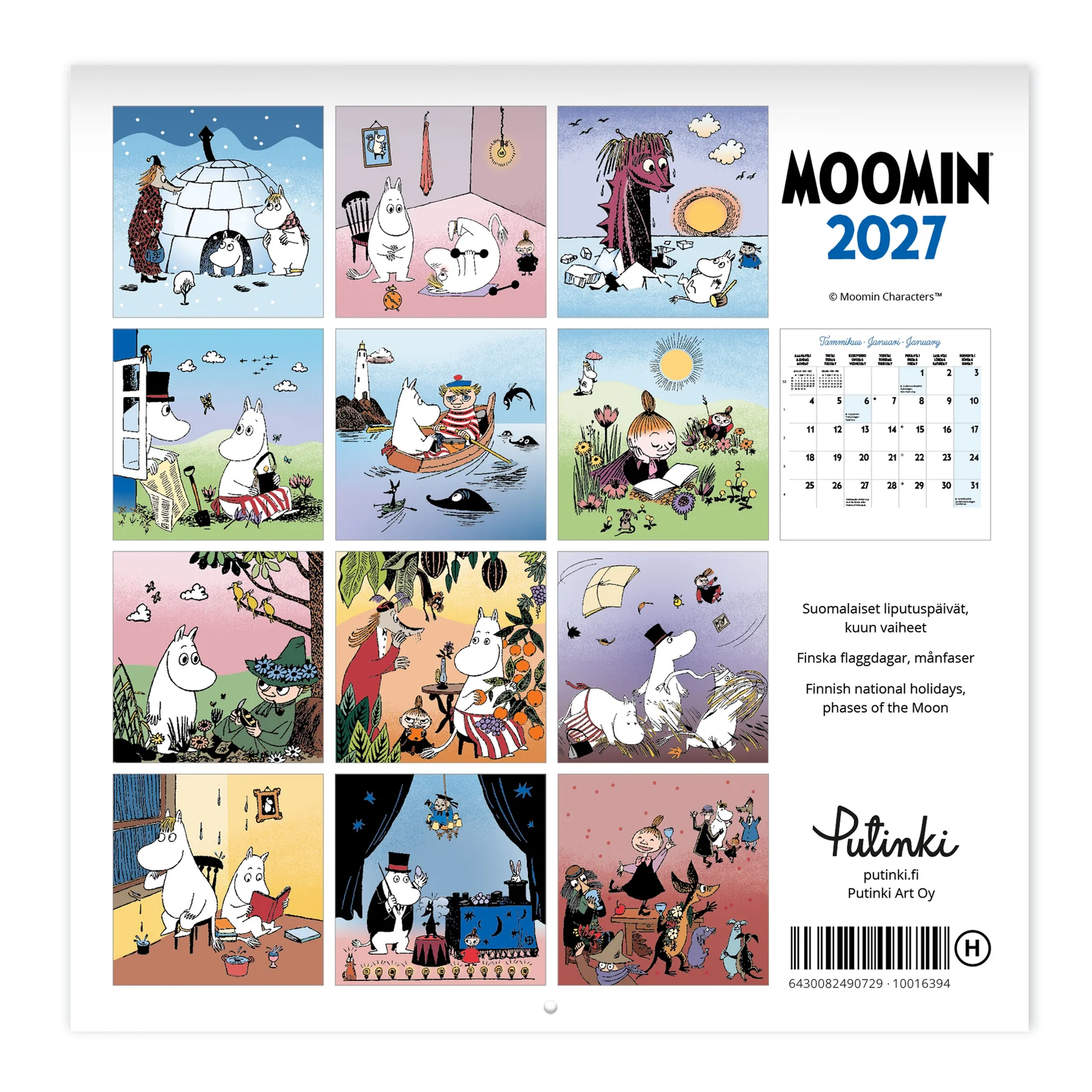 Moomin Wall Calendar 2027 20x20 cm - 2