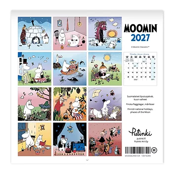 Moomin Wall Calendar 2027 20x20 cm
