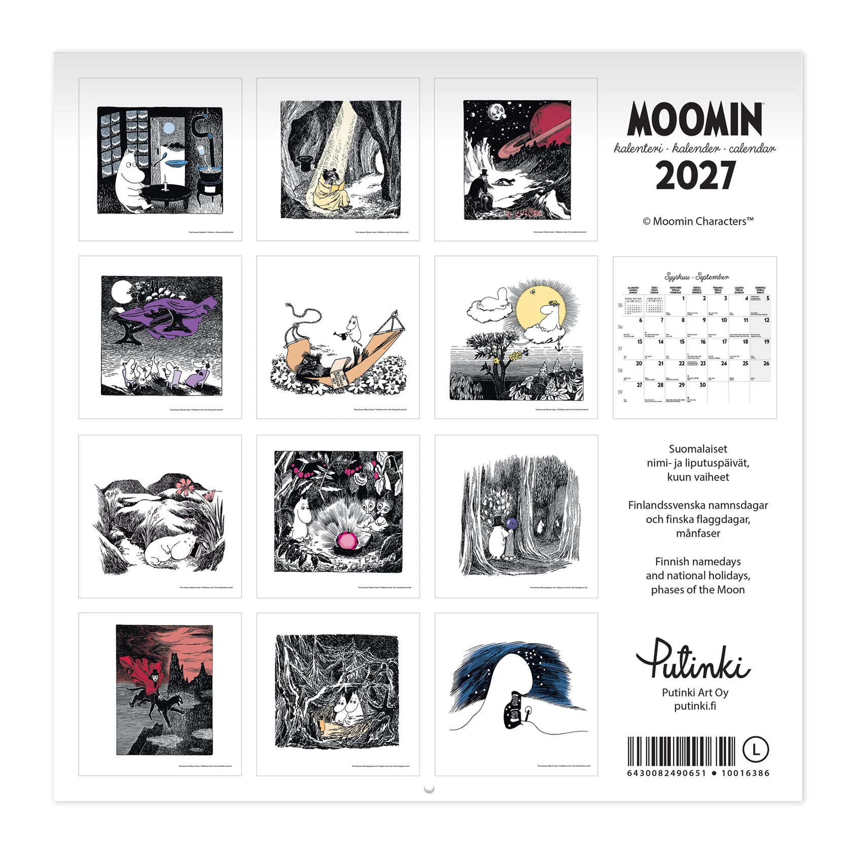 Moomin Wall Calendar 2027 30x30 cm - 2
