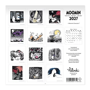 Moomin Wall Calendar 2027 30x30 cm