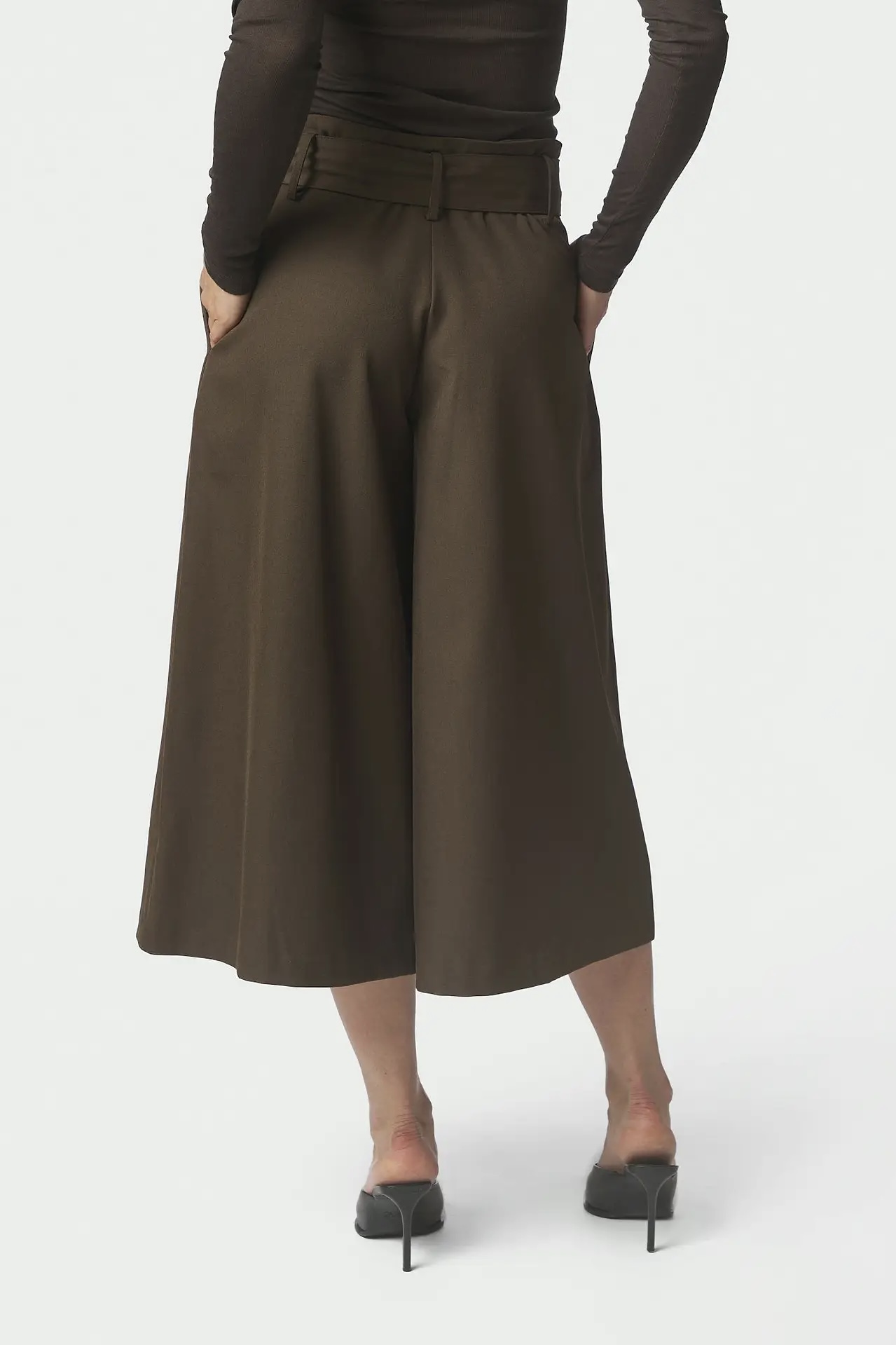 Neo Noir - Rilene Midi Pants Dark brown - 2