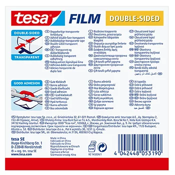 Tejp dubbelhäft Tesa 19mmx33m