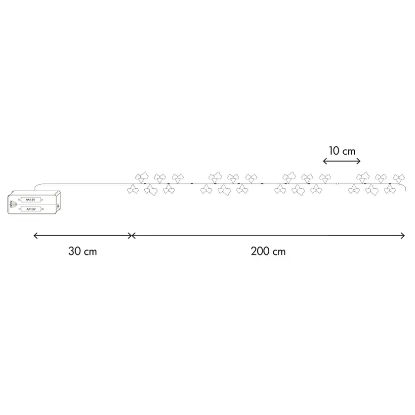 Ljusslinga LED Murgröna 2m - 4