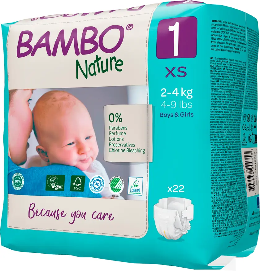 Blöjor Bambo 1, 2-4 kg 22st - 3