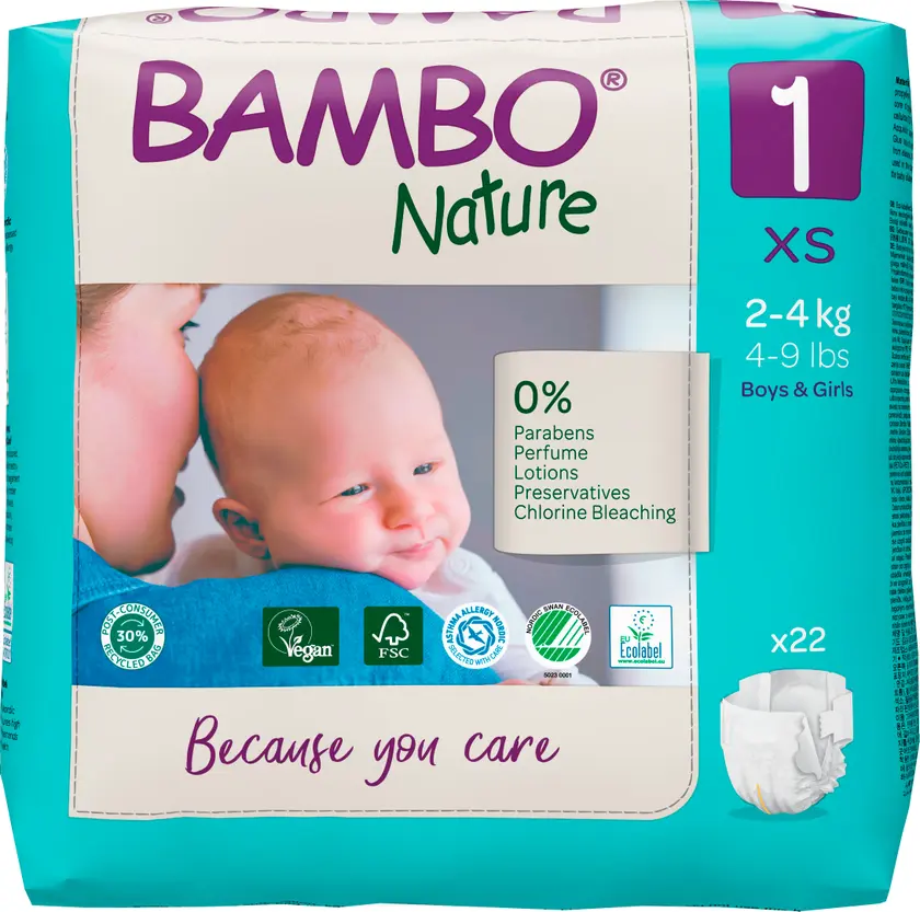 Blöjor Bambo 1, 2-4 kg 22st - 4