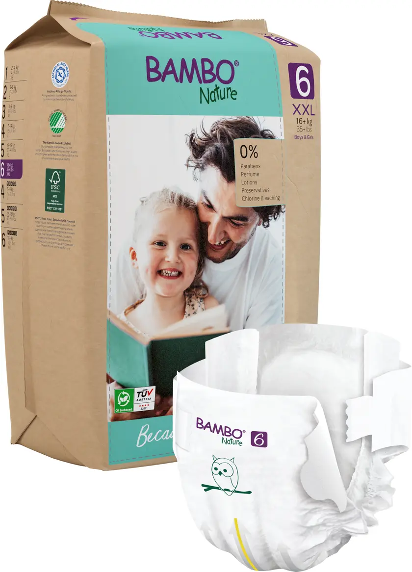 Blöjor Bambo  6,16+ kg  20st - 2
