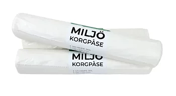 Avfallspåse 30L vit 9my100 st