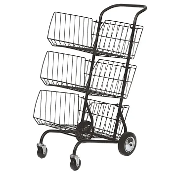 Postvagn m. 3st korgar Svart