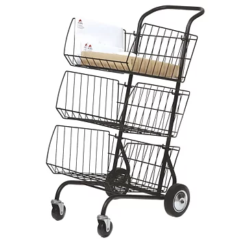Postvagn m. 3st korgar Svart