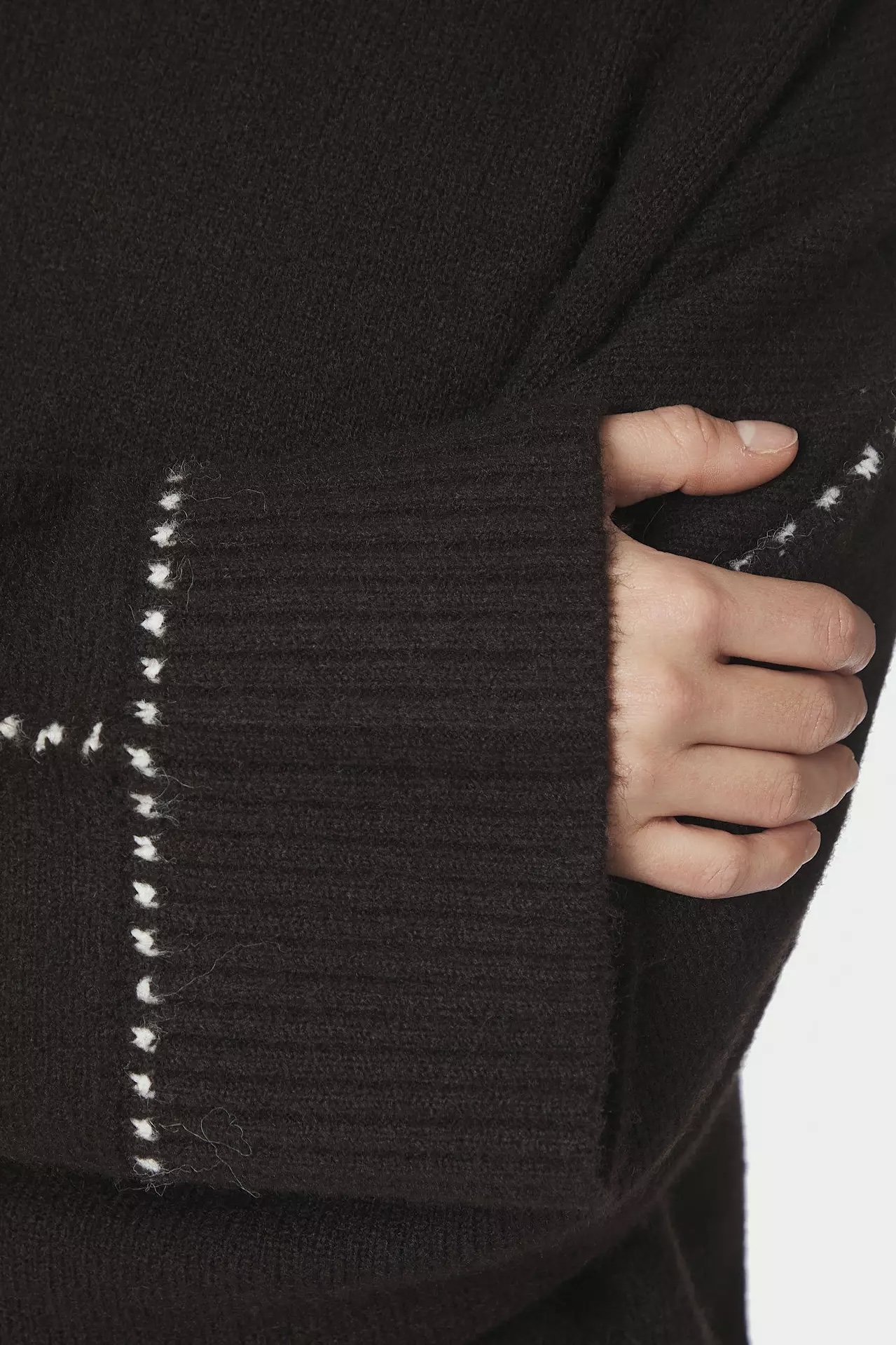 Neo Noir  - Roeme Knit Stitch Blouse Dark Brown - 6