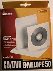 Aidata Pappersficka för CD-skivor, 50-pack