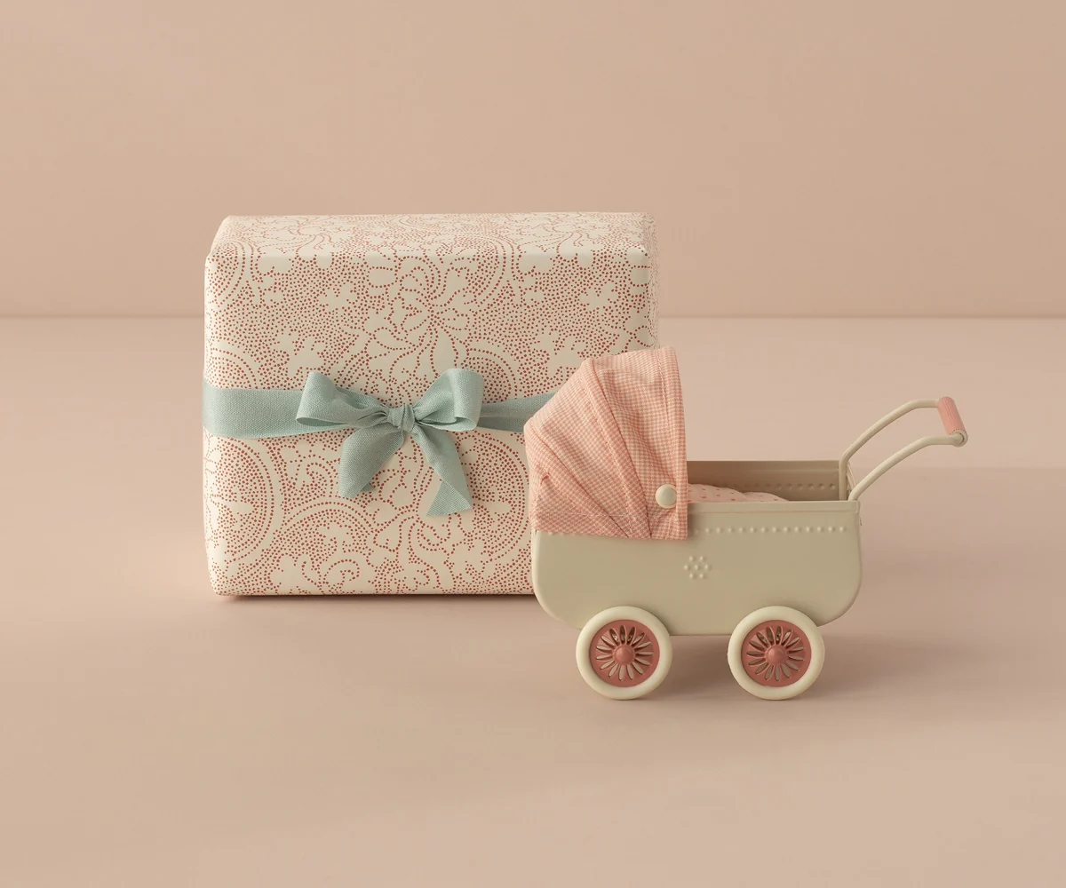 Maileg - Gift wrap, 10 m - Mae - Red - 3