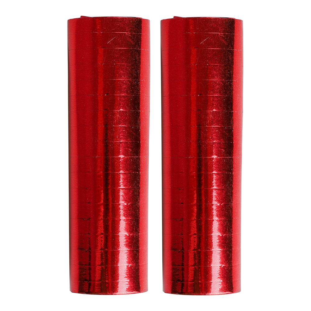 Röda metallic serpentiner 2-pack