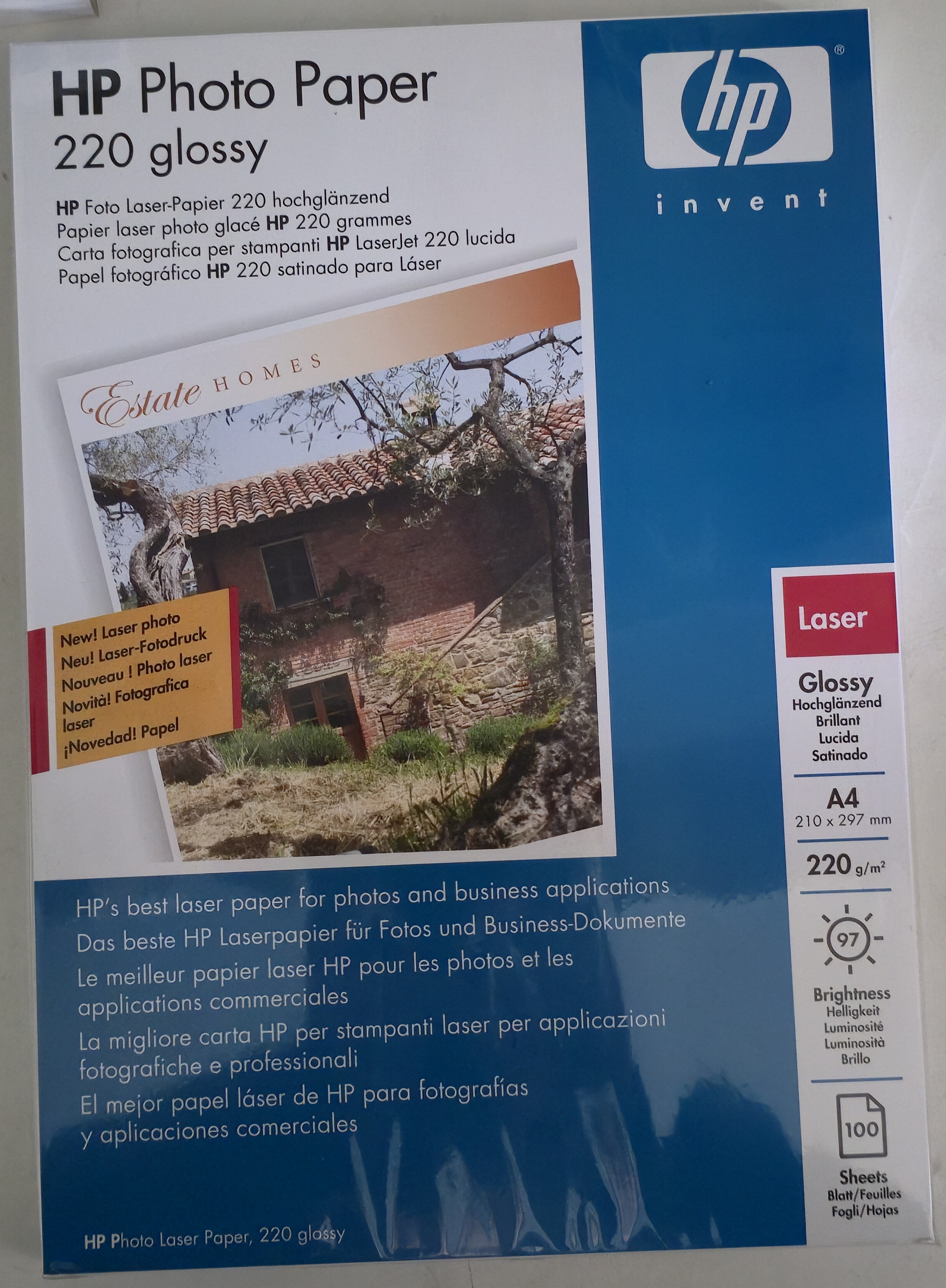 HP Laserfotopapper 220g Glossy