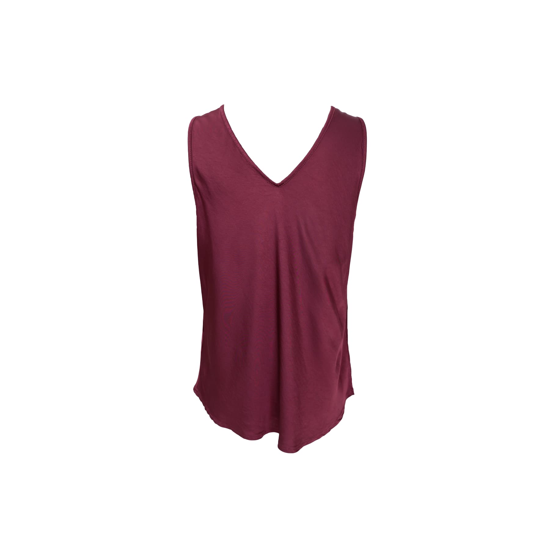 BCMABEL double v-neck top Plum - 2