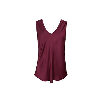 BCMABEL double v-neck top Plum