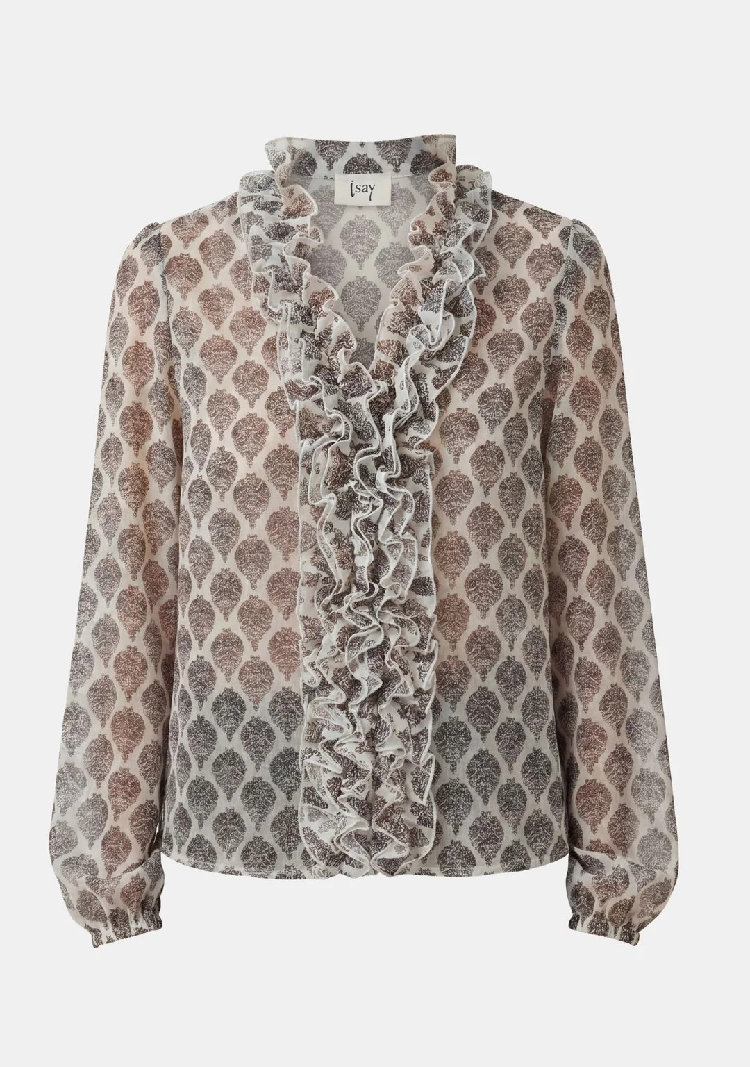 Vibse Ruffle Blouse - Heritage Damask - Isay - 2