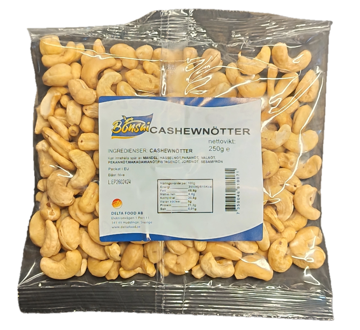 Cashewnötter Naturella 250g - Bonsai
