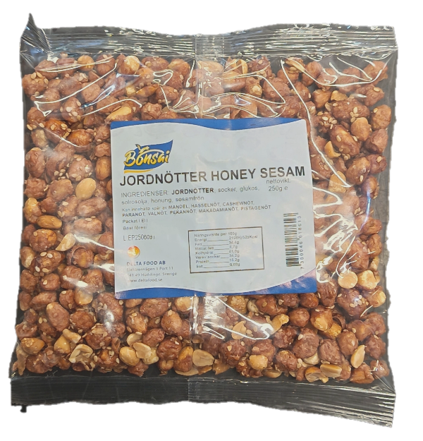 Jordnötter Honung & Sesam 250g