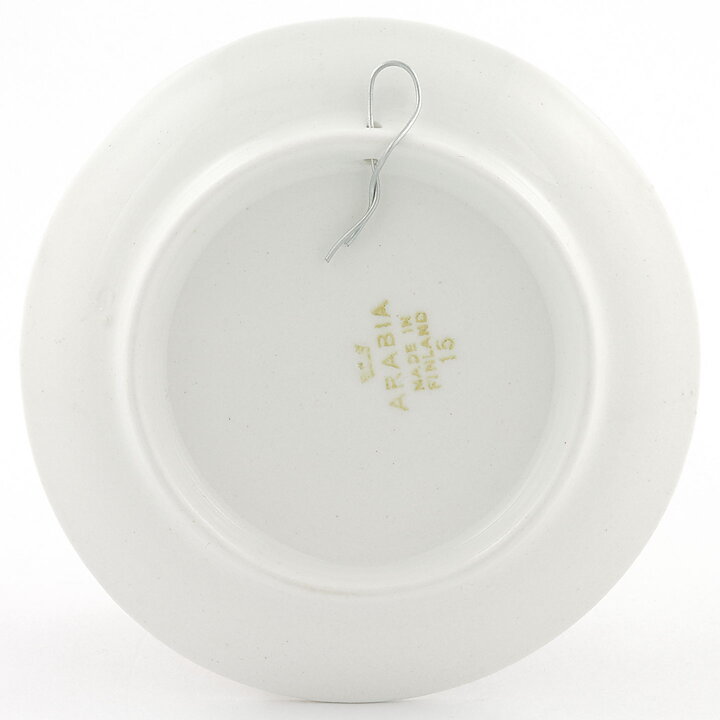 ライヤ・ウオシッキネン  Harrasteシリーズ  ミニチュア陶板  丸太の川下り  9cm  1950年代