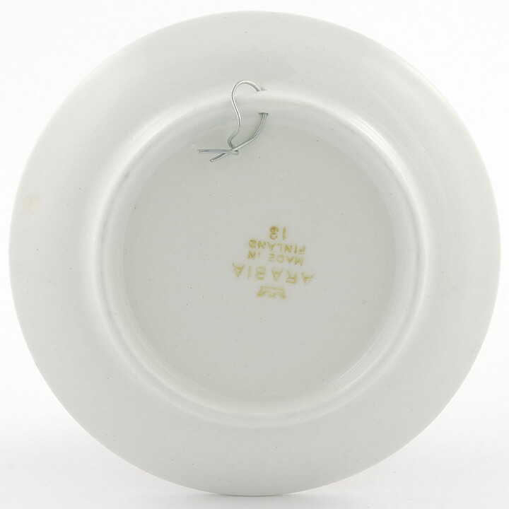 ライヤ・ウオシッキネン  Harrasteシリーズ  ミニチュア陶板  フラワーマーケット  9cm  1950年代