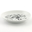 Raija Uosikkinen (Harraste 1950s) Miniature Wall Plate with Autumn Rainy Walk Motif 9 cm