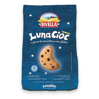 Divella kakor Lunacioc med choklad & cornflakes, 350 g