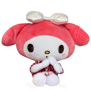 My Melody Kawaii Mjukis Gosedjur 22 cm - Röd Rutig Klänning