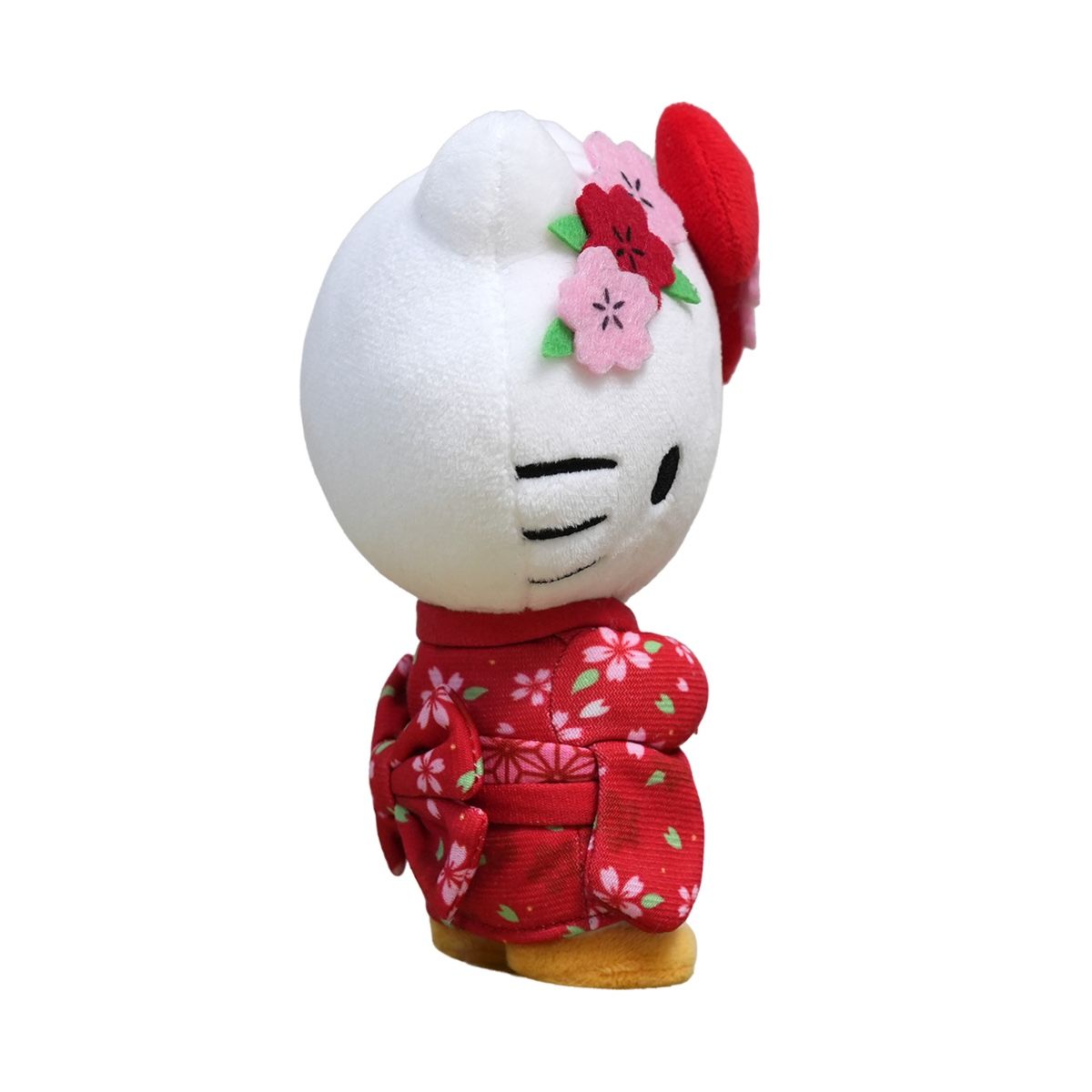 Hello Kitty Kawaii Gosedjur i Röd och Rosa Kimono - 22 cm - 6