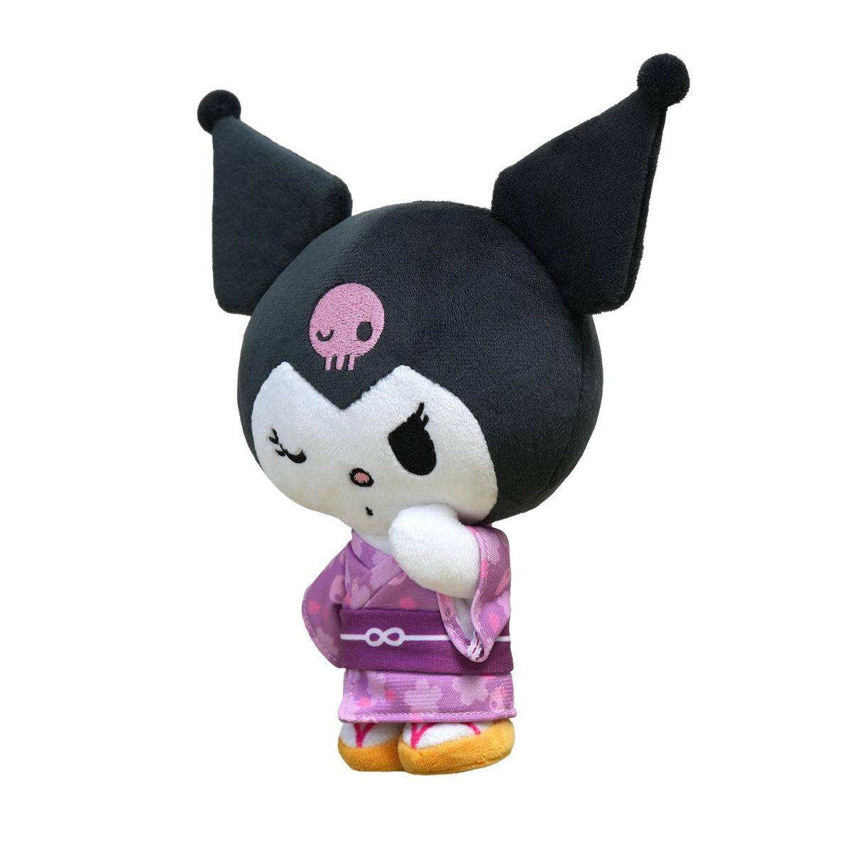 Kuromi Kawaii Gosedjur i Lila och Rosa Kimono - 29 cm - 3