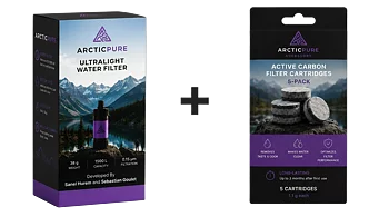 Arctic Pure Bundle Water Filter and Charcoal Tablet