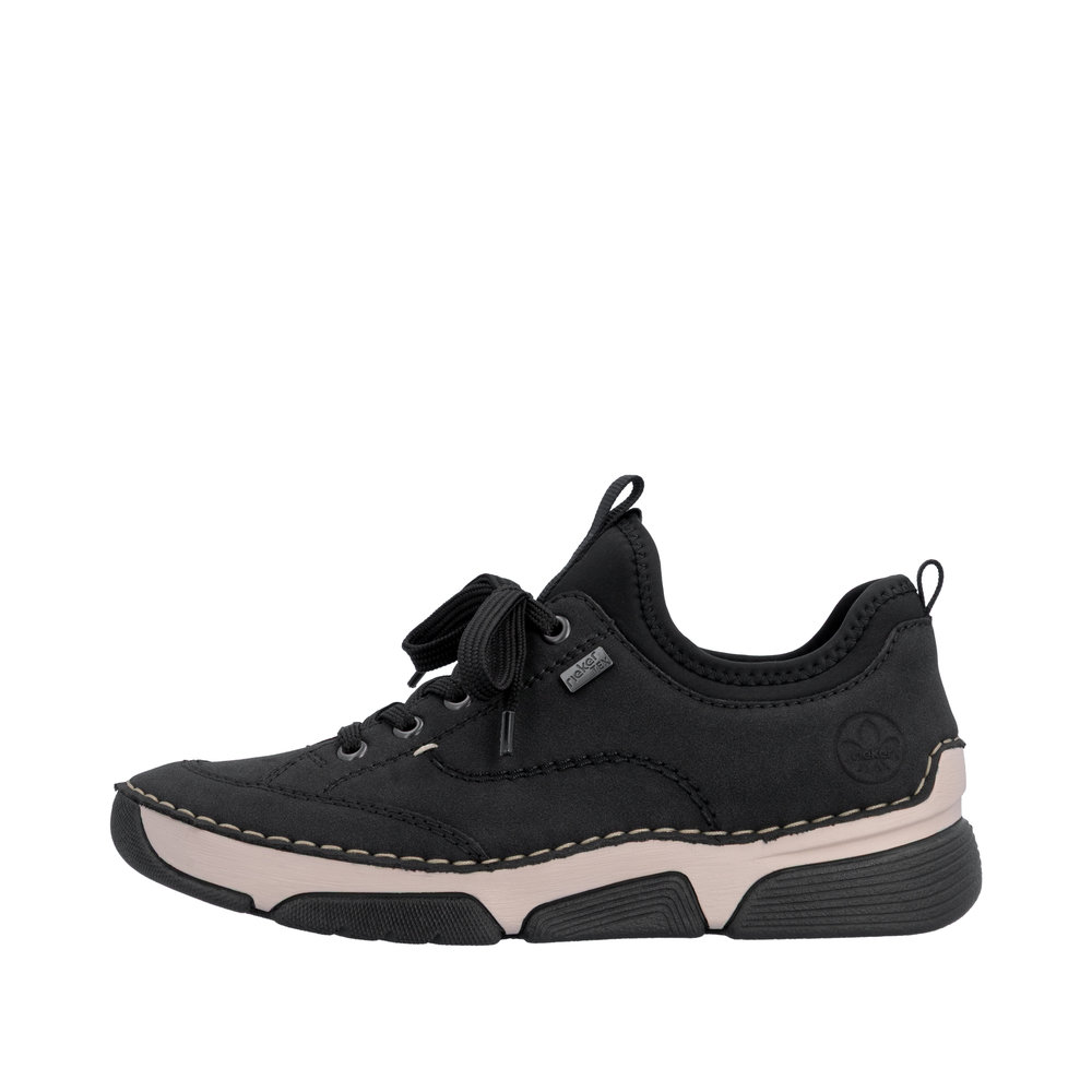 Rieker Damsneakers Resårovandel Svart - 6