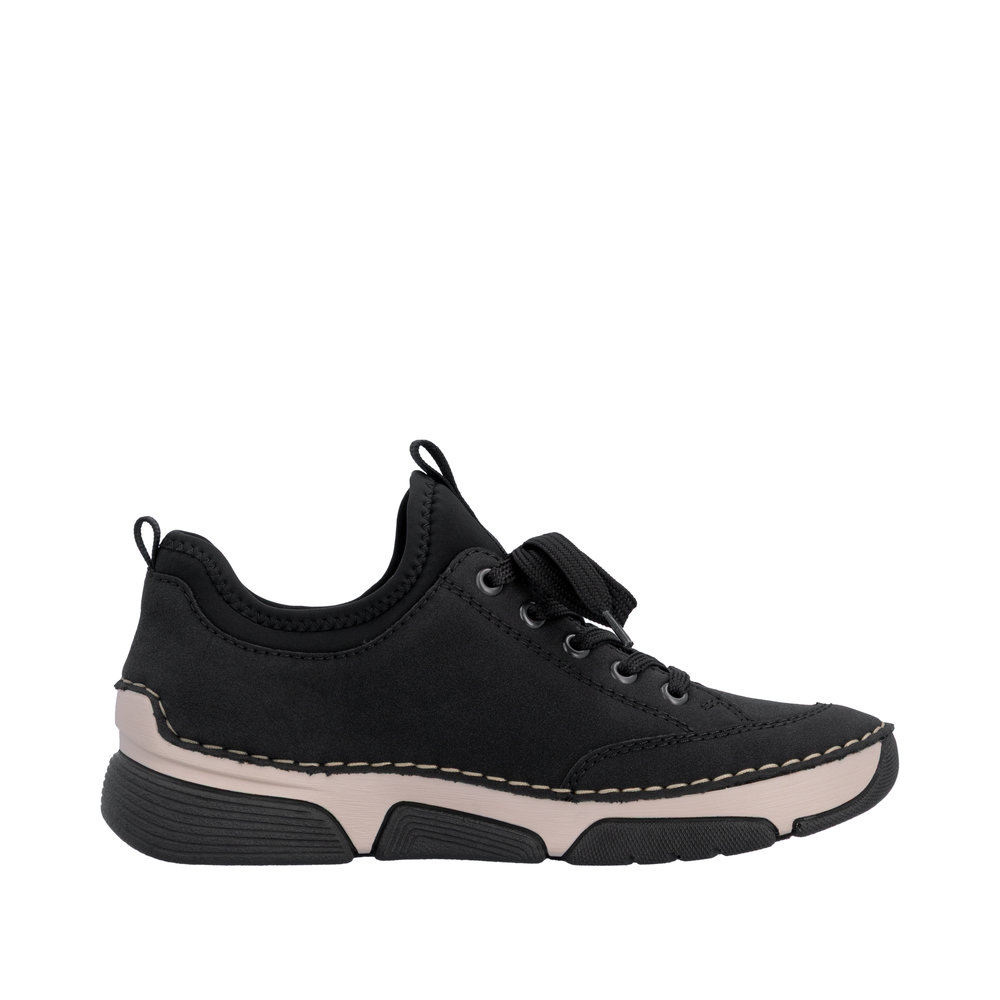 Rieker Damsneakers Resårovandel Svart - 3