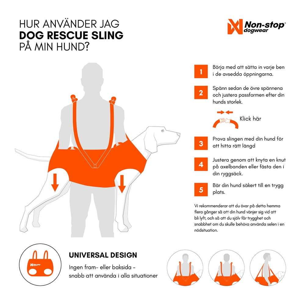 Hur funkar Non-stop dog rescue sling bärsele