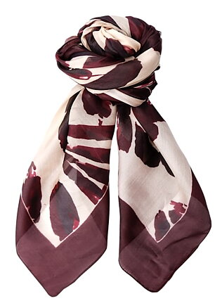 Marble silk scarf - Plum