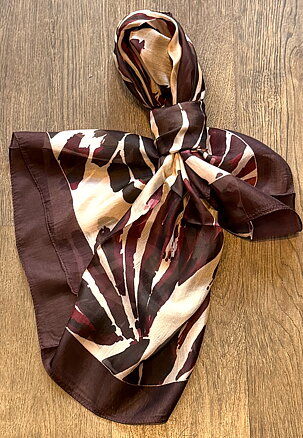 Marble silk scarf - Plum