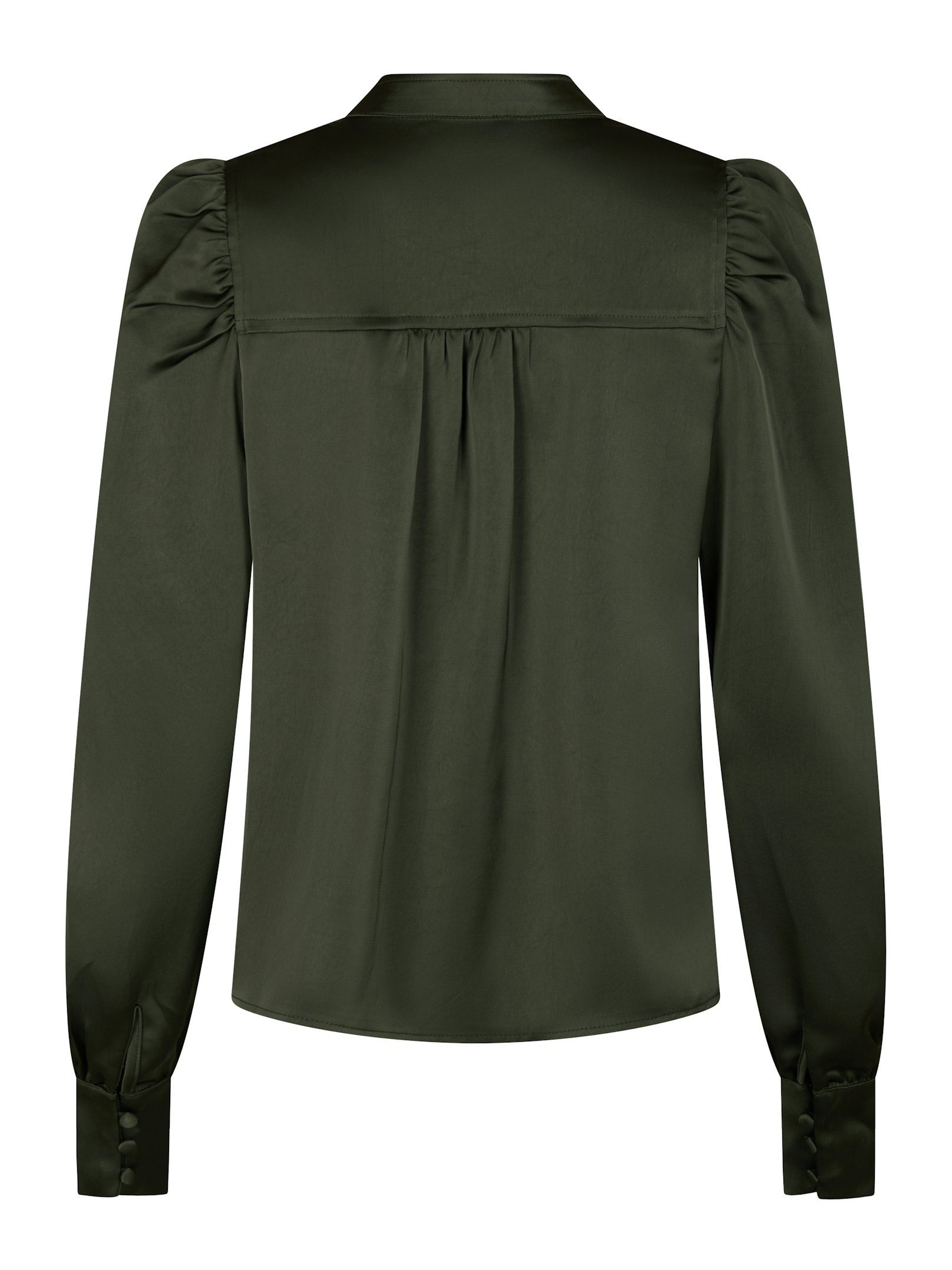 Neo Noir &nbsp;- Rosslyn Heavy Satin Blouse Deep Green - 6