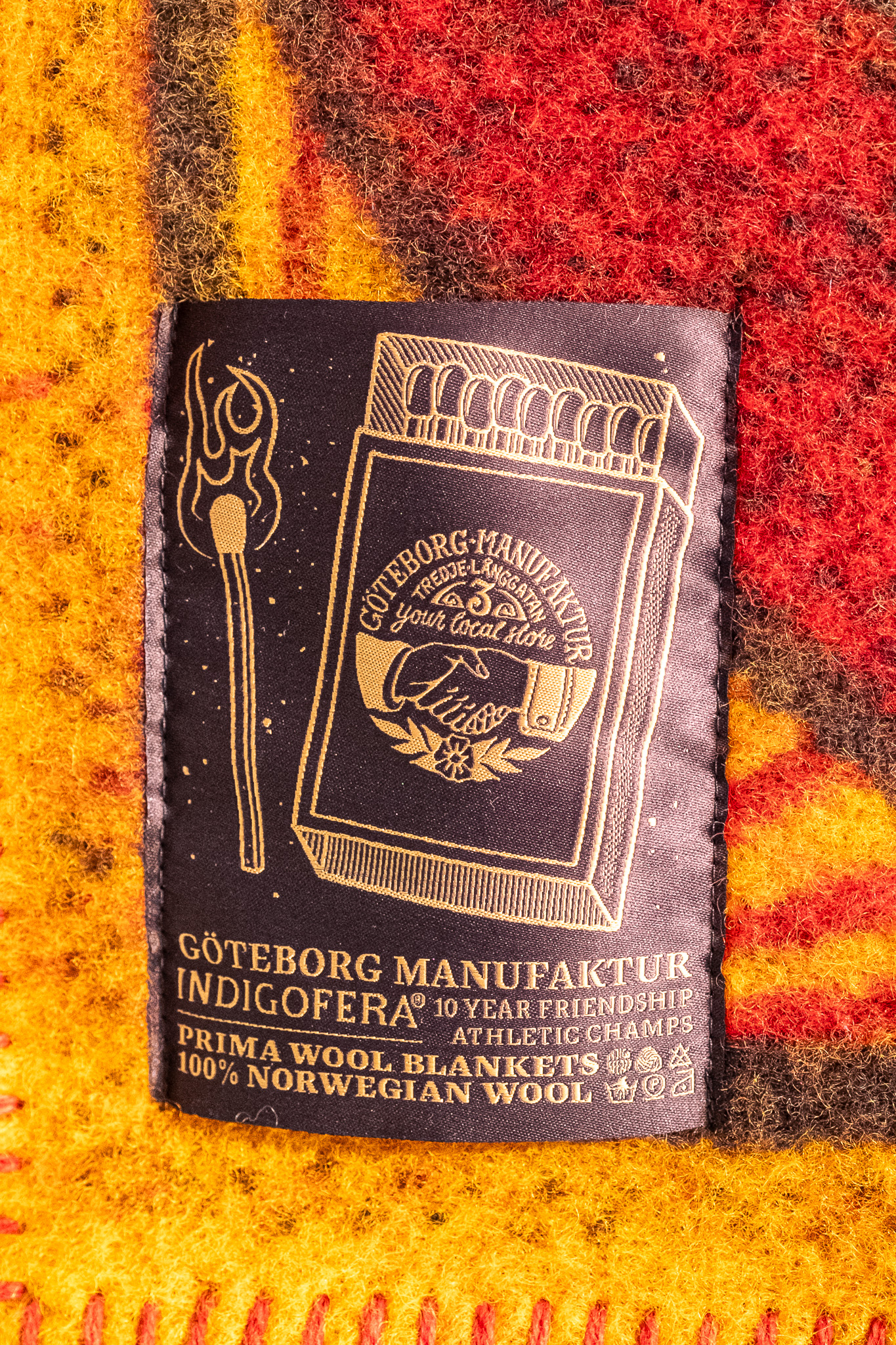 Indigofera X Göteborg Manufaktur - Athletic Champs Pure Wool Blanket - 6