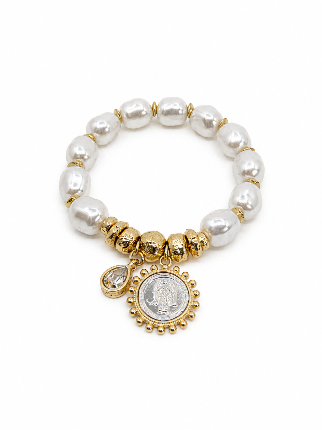PINTO ELASTIC BRACELET WHITE CHARM