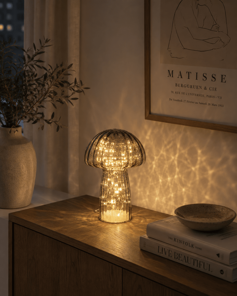 Bordslampa Svamp Grafitgrå 23cm - 2