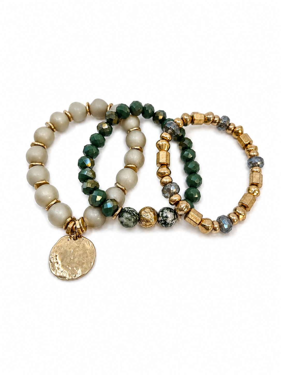 ORIANA MULTI DECO BRACELET GREEN
