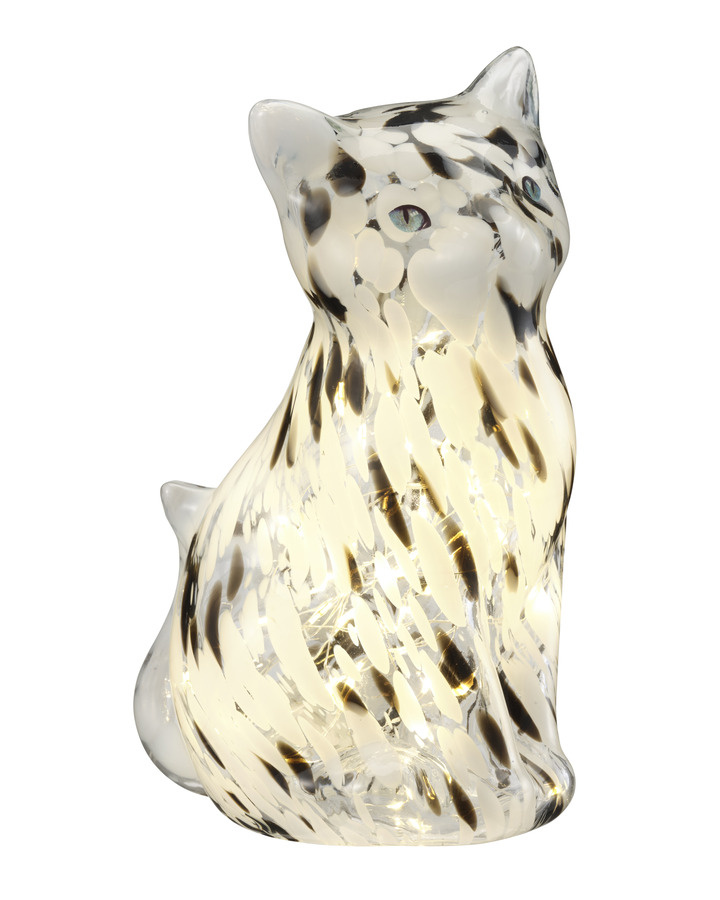 Bordslampa Katt - svart/vit - 2