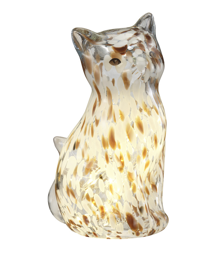 Bordslampa Katt - brun/vit - 3